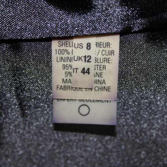 Elie Tahari Dress Sz 8 Black Sleeveless Zipper 100% Leather Poly Bodycon Dress - Picture 12 of 16